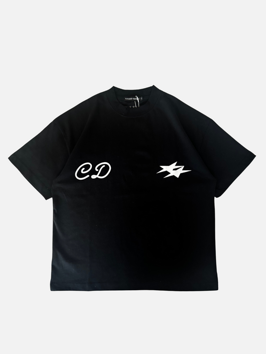 DOUBLE LOGO T-SHIRT - BLACK