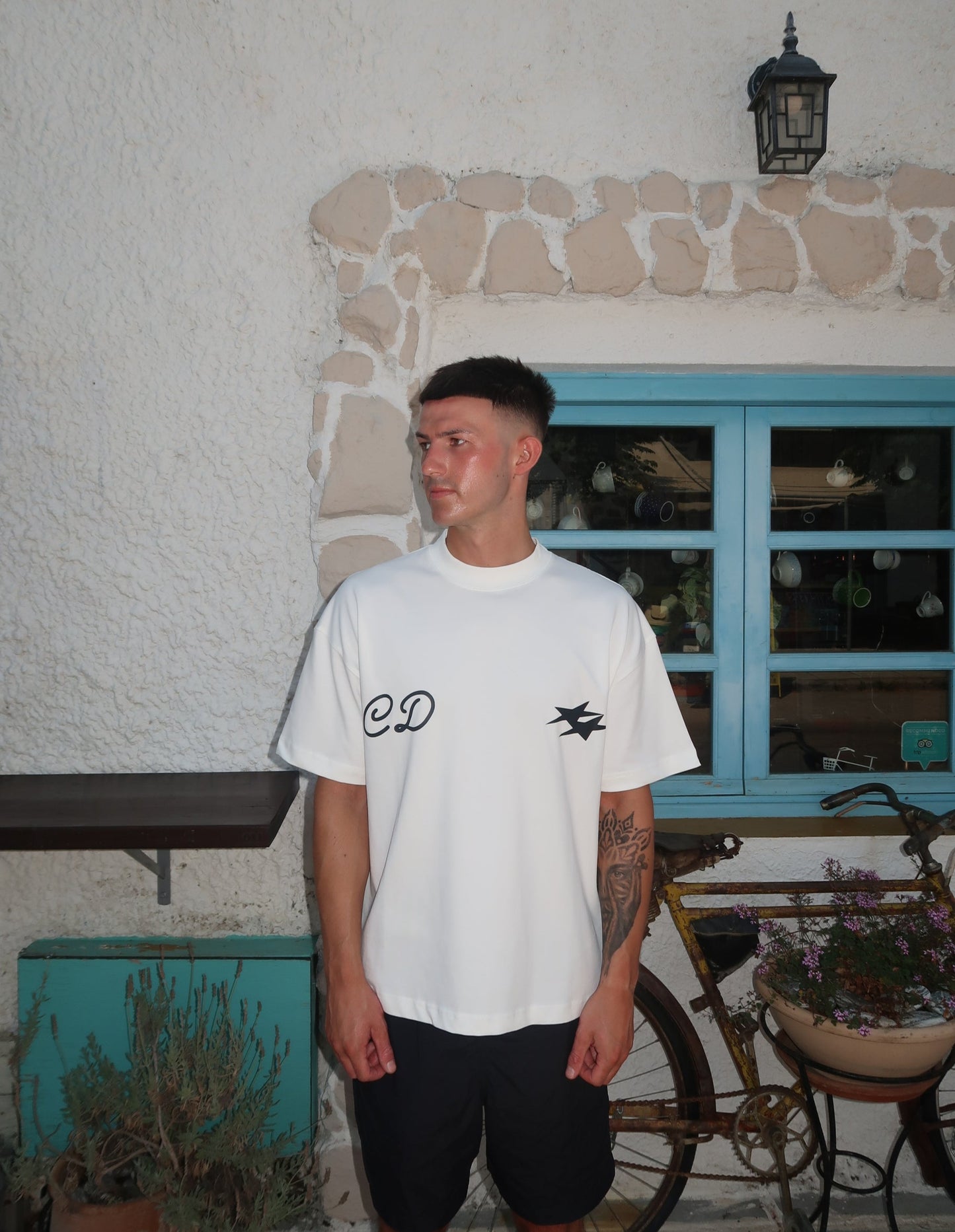 DOUBLE LOGO T-SHIRT - WHITE