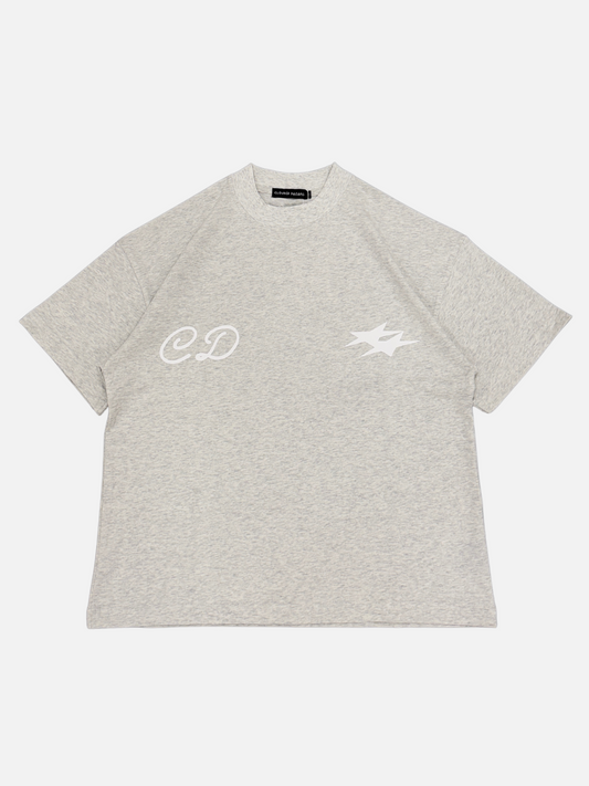 DOUBLE LOGO T-SHIRT - GREY